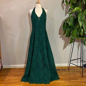 Green Lace Evening Dress